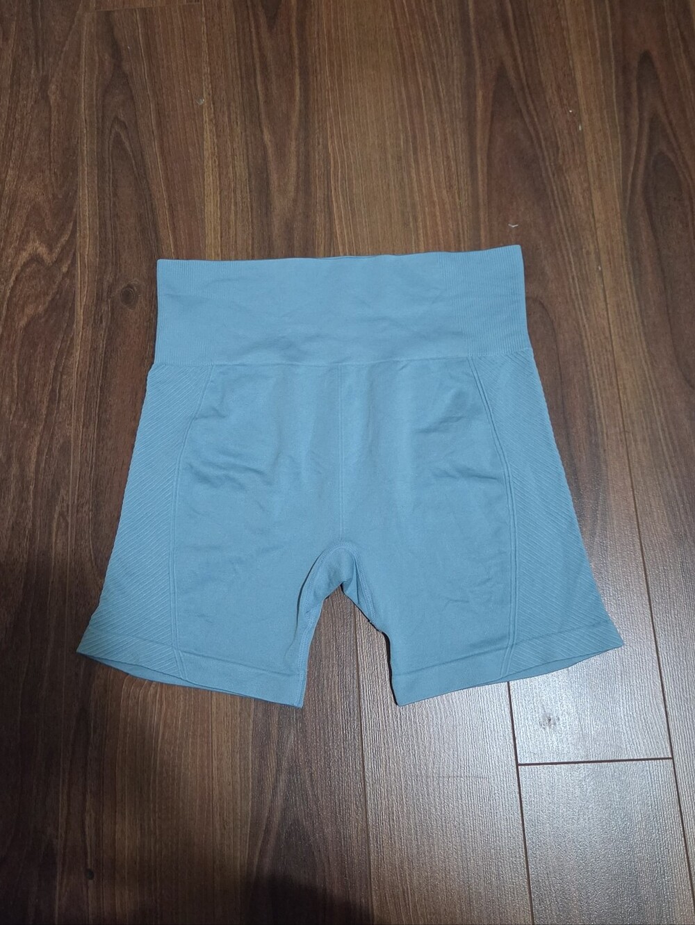 Atletic Works High-Waist Women’s Bike Shorts - Blue | Size Large